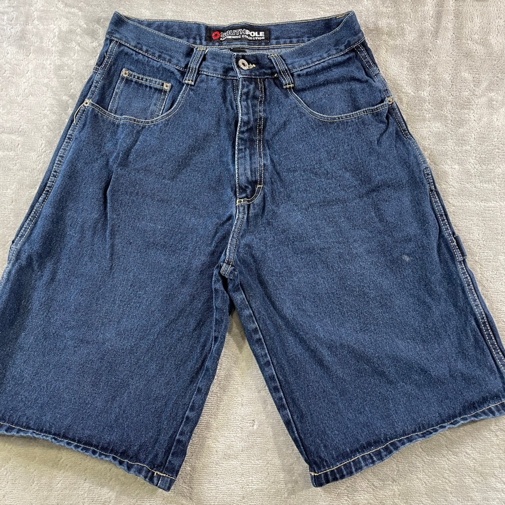Southpole Shorts Mens 32 Blue Baggy Y2K 90s Streetwear Jorts Hip Hop Skater